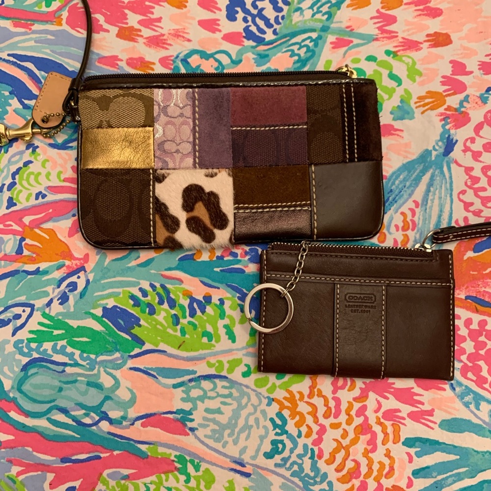 Coach wrislet and mini wallet